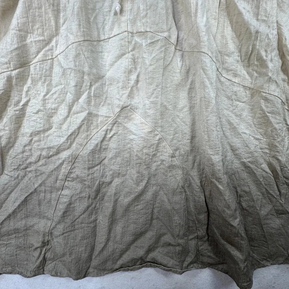 Boho Mid-Length Skirt Womens 4 by 209 Beige Ombre‎ Dip Dye Earthy Lagenlook